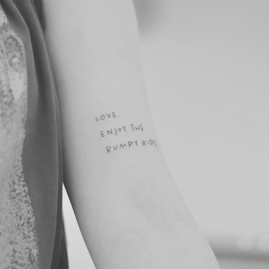  Simple Text Tattoos in Amsterdam