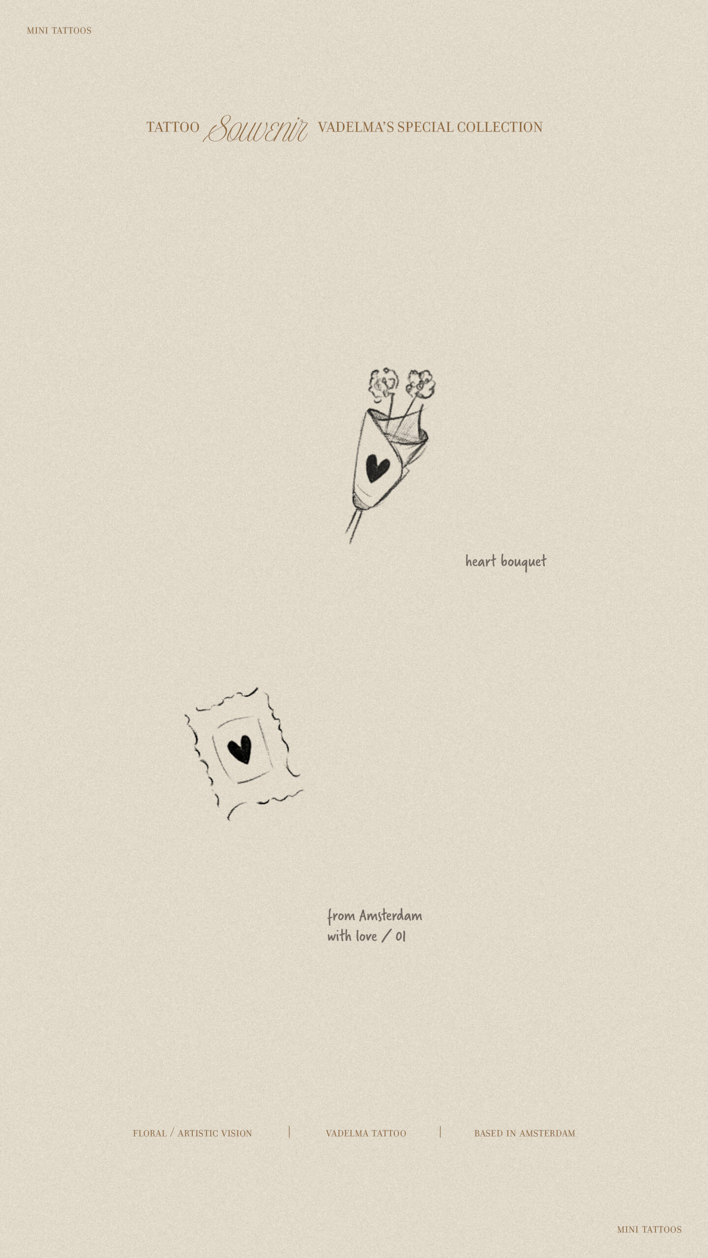  tattoo souvenir from AMSTERDAM / postcard 