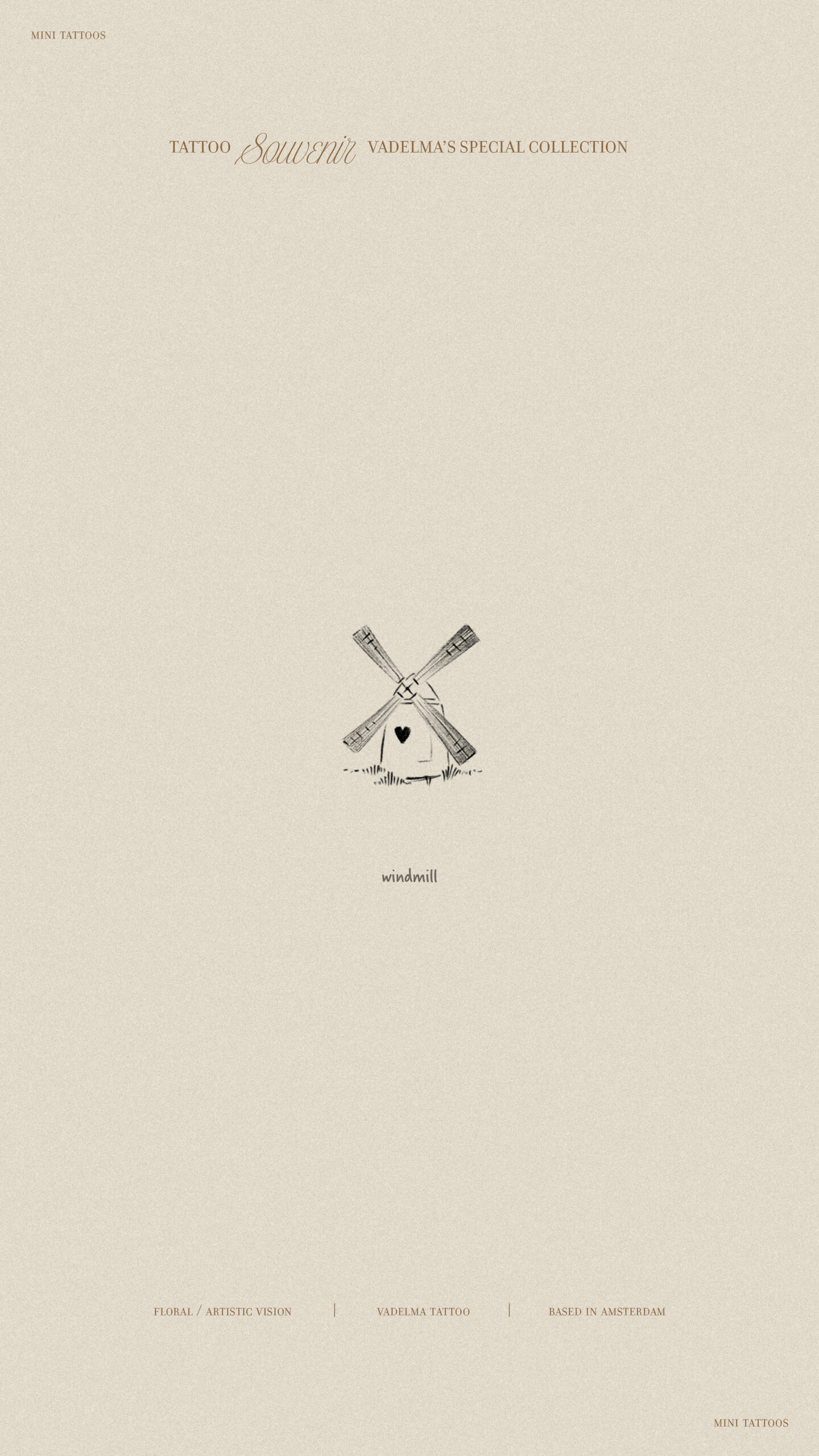  tattoo souvenir from AMSTERDAM / windmill 