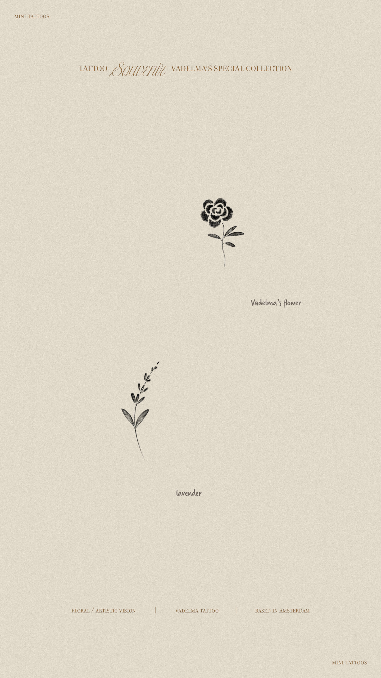  tattoo souvenir from AMSTERDAM / mini flowers