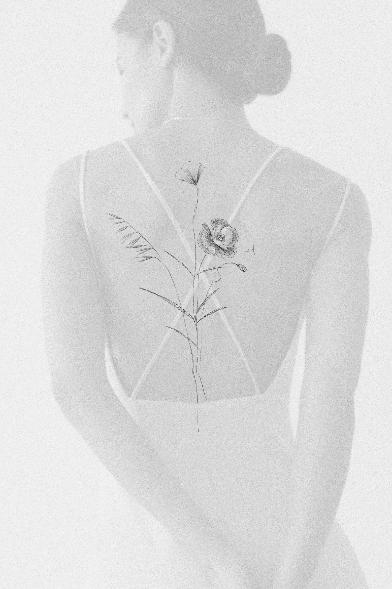  wildflowers and robin tattoo design 